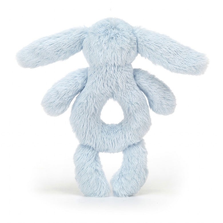 Bashful Blue Bunny Ring Rattle