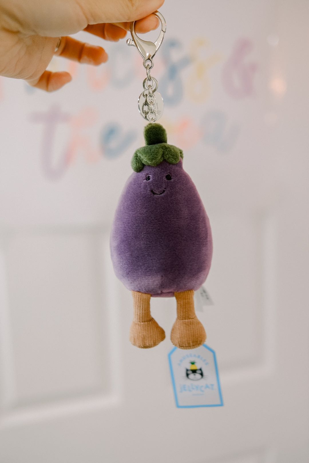 Vivacious Eggplant Bag Charm